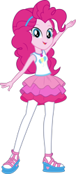 Size: 5000x11488 | Tagged: safe, artist:twilirity, pinkie pie, human, better together, equestria girls, absurd resolution, clothes, female, geode of sugar bombs, magical geodes, open mouth, simple background, solo, transparent background, vector