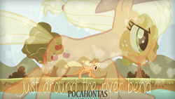 Size: 1920x1080 | Tagged: safe, artist:sweetleafx, applejack, earth pony, pony, disney, just around the river bend, pocahontas