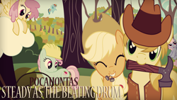 Size: 1920x1080 | Tagged: safe, artist:sweetleafx, applejack, braeburn, earth pony, pony, disney, pocahontas