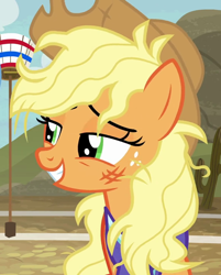 Size: 580x720 | Tagged: safe, screencap, applejack, earth pony, pony, buckball season, cropped, female, solo, stupid sexy applejack