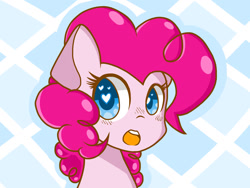 Size: 1024x768 | Tagged: safe, artist:creamiponi, pinkie pie, earth pony, pony, bust, cute, diapinkes, female, heart eyes, mare, open mouth, portrait, solo, wingding eyes