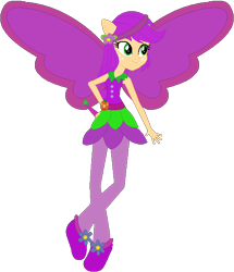 Size: 521x605 | Tagged: safe, artist:selenaede, artist:user15432, applejack, human, equestria girls, artificial wings, augmented, barely eqg related, base used, brambleberry, clothes, crossover, element of honesty, evil fairy, fairy, fairy tale, fairy wings, fairyized, flower, flower in hair, hasbro, hasbro studios, headband, humanized, magic, magic wand, magic wings, ponied up, purple hair, purple wings, shoes, sleeping beauty, winged humanization, wings