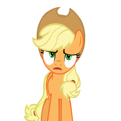 Size: 1500x1500 | Tagged: safe, artist:punchingshark, applejack, earth pony, pony, over a barrel, simple background, solo, transparent background, vector