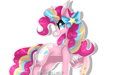 Size: 1700x1000 | Tagged: safe, artist:darkjillmlp123, pinkie pie, pony, rainbow power, simple background, solo, transparent background