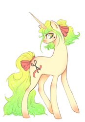 Size: 1038x1492 | Tagged: safe, artist:vetallie, oc, oc only, oc:sweetie sew, ponysona, simple background, solo, white background