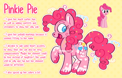 Size: 934x596 | Tagged: safe, artist:dipperclassic, pinkie pie, earth pony, pony, redesign, solo