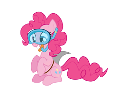 Size: 6280x5600 | Tagged: safe, artist:vvolllovv, pinkie pie, earth pony, pony, absurd resolution, shark fin, simple background, solo, transparent background, vector