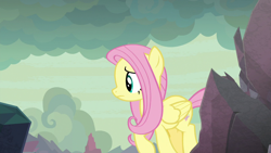 Size: 1280x720 | Tagged: safe, screencap, fluttershy, pegasus, pony, sweet and smoky, female, mare, solo