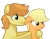 Size: 2108x1652 | Tagged: safe, artist:sapphireartemis, applejack, braeburn, earth pony, pony, applecest, braejack, female, hatless, incest, male, missing accessory, shipping, simple background, straight, transparent background