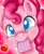 Size: 2550x3100 | Tagged: dead source, safe, artist:twiddledittle, pinkie pie, earth pony, pony, bust, colored pupils, cute, diapinkes, female, heart, hearts and hooves day, high res, holiday, mare, mouth hold, portrait, solo, valentine's day, valentine's day card