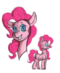 Size: 2030x2458 | Tagged: safe, artist:laptopdj, pinkie pie, earth pony, pony, female, mare, sketch