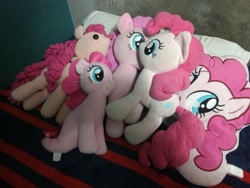 Size: 4608x3456 | Tagged: safe, applejack, pinkie pie, pony, seapony (g4), irl, multeity, photo, plushie, seaponified, seapony pinkie pie, species swap, too much pink energy is dangerous, toy