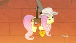 Size: 1920x1080 | Tagged: safe, screencap, doctor caballeron, fluttershy, earth pony, pegasus, pony, daring doubt, discovery family logo, female, hat, hoof hold, male, mare, near death, saddle bag, saved, stallion, truth talisman