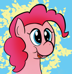 Size: 869x891 | Tagged: safe, alternate version, artist:syberyn, pinkie pie, pony, :d, female