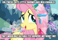 Size: 700x479 | Tagged: safe, edit, edited screencap, screencap, fluttershy, seabreeze, breezie, pegasus, pony, it ain't easy being breezies, background pony strikes again, funny, imgflip, meme, op is a cuck, op is trying to start shit, op is trying to start shit so badly that it's just sad