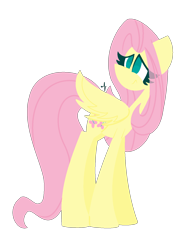 Size: 1202x1600 | Tagged: safe, artist:scridley-arts, fluttershy, pegasus, pony, cute, female, folded wings, looking back, mare, no pupils, simple background, solo, standing, transparent background, wings