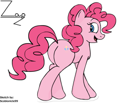 Size: 5052x4200 | Tagged: safe, artist:scobionicle99, artist:zap1992, pinkie pie, earth pony, pony, balloonbutt, butt, plot, simple background, transparent background