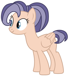 Size: 1024x1122 | Tagged: safe, artist:blueberry-mlp, oc, oc only, oc:cinnamon pie, pegasus, pony, female, magical lesbian spawn, mare, offspring, parent:pinkie pie, parent:princess skystar, parents:skypie, simple background, solo, white background