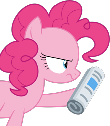 Size: 5054x5787 | Tagged: safe, artist:uigsyvigvusy, pinkie pie, earth pony, pony, absurd resolution, angry, female, mare, newspaper, simple background, transparent background, vector