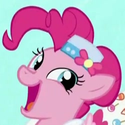 Size: 360x360 | Tagged: safe, screencap, pinkie pie, earth pony, pony, suited for success, clothes, cropped, cute, diapinkes, dress, gala dress, solo