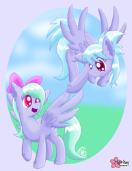 Size: 773x1000 | Tagged: safe, artist:clouddg, cloudchaser, flitter, pegasus, pony, duo, duo female, female, mare, wings