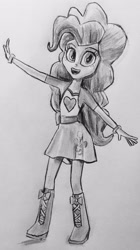 Size: 1097x1963 | Tagged: safe, artist:captainedwardteague, pinkie pie, equestria girls, pencil drawing, solo, traditional art