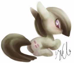 Size: 4578x3874 | Tagged: safe, artist:shellielle, marble pie, earth pony, pony, absurd resolution, female, looking back, mare, simple background, smiling, white background