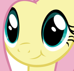 Size: 421x408 | Tagged: safe, fluttershy, pegasus, pony, close-up, face of mercy, simple background, smiling, solo, transparent background