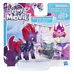 Size: 1500x1500 | Tagged: safe, grubber, tempest shadow, my little pony: the movie, blind bag, box, cupcake, food, friendship is magic collection, irl, official, photo, simple background, toy, white background