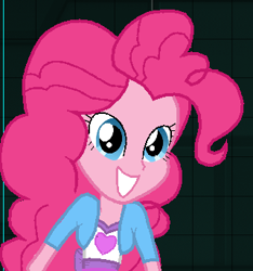 Size: 321x343 | Tagged: safe, pinkie pie, equestria girls, geometry dash, redraw, solo