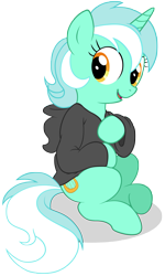 Size: 5000x8324 | Tagged: safe, artist:fimvisible, artist:stepandy, lyra heartstrings, fanfic:background pony, absurd resolution, clothes, hoodie, simple background, solo, transparent background, vector