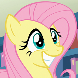 Size: 1080x1080 | Tagged: safe, screencap, fluttershy, pegasus, pony, daring doubt, book, cropped, cute, female, mare, shyabetes, smiling, solo