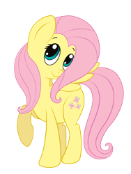 Size: 1224x1632 | Tagged: safe, artist:sharkcastic, fluttershy, pegasus, pony, cute, female, head turn, looking at you, looking sideways, looking up, mare, raised hoof, shyabetes, simple background, smiling, solo, spread wings, three quarter view, transparent background, wings