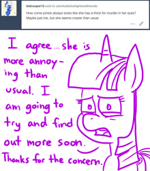 Size: 1280x1456 | Tagged: safe, artist:adorkabletwilightandfriends, twilight sparkle, twilight sparkle (alicorn), alicorn, pony, ask adorkable twilight, ask adorkable twilight and friends, female, looking at you, mare, monochrome, question, simple background, solo, tumblr, white background, worried