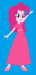 Size: 304x622 | Tagged: safe, artist:starman1999, pinkie pie, equestria girls, base used, long dress, pink, solo