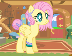 Size: 1264x988 | Tagged: safe, artist:theponygaming, fluttershy, pegasus, pony, alternate hairstyle, base used, older, solo