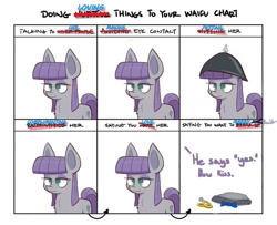 Size: 992x806 | Tagged: safe, artist:heir-of-rick, boulder (pet), maud pie, bowtie, chart, doing loving things, impossibly large ears, meme, pickelhaube, wedding ring, wrong cutie mark