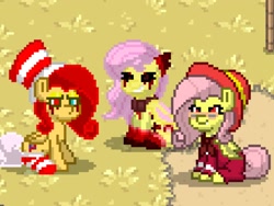 Size: 1024x768 | Tagged: safe, fluttershy, oc, oc:fluttershout, pegasus, pony, evil fluttershy, pony town