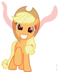 Size: 1307x1609 | Tagged: safe, edit, applejack, earth pony, pony, bad edit, evil applejack, female, mare, solo