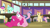 Size: 1920x1080 | Tagged: safe, screencap, fluttershy, golden crust, midnight snack (character), pinkie pie, pegasus, pony, a trivial pursuit, abdominal bulge, cursed image, friendship student, jesus christ how horrifying, stuffing