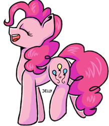 Size: 2000x2300 | Tagged: safe, artist:jellyys, pinkie pie, earth pony, pony, cute, diapinkes, eyes closed, female, lineart, mare, open mouth, profile, simple background, smiling, solo, white background