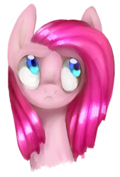 Size: 341x505 | Tagged: safe, artist:vikuskaal, pinkie pie, earth pony, pony, female, grumpy, mare, pinkamena diane pie, simple background, solo, white background