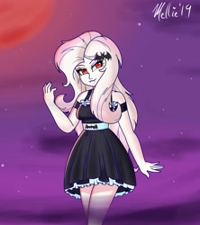 Size: 1600x1800 | Tagged: safe, artist:melliedraws, fluttershy, human, vampire, better together, costume conundrum, equestria girls, flutterbat, human coloration, solo