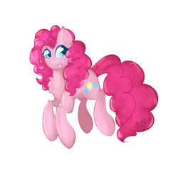 Size: 2000x2000 | Tagged: safe, artist:musicscribbles1, pinkie pie, pony, simple background, solo, tongue out, transparent background, white outline