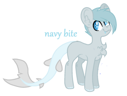 Size: 1060x804 | Tagged: safe, artist:fnaf329, oc, oc:navy bite, original species, pony, shark pony, base used, male, simple background, solo, white background