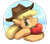 Size: 1280x1127 | Tagged: safe, artist:vexkex, applejack, earth pony, pony, apple, cloud, cute, food, jackabetes, profile, sky, solo