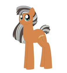 Size: 1718x1870 | Tagged: safe, artist:queenderpyturtle, oc, oc only, earth pony, pony, female, freckles, mare, offspring, parent:big macintosh, parent:marble pie, parents:marblemac, simple background, solo, white background