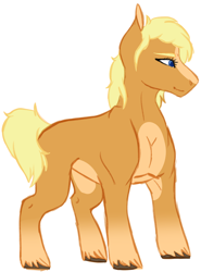 Size: 1024x1387 | Tagged: safe, artist:midnight-drip, oc, oc:penelope, earth pony, pony, female, mare, offspring, parent:applejack, parent:dumbbell, parents:dumbjack, simple background, solo, white background