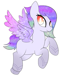 Size: 707x897 | Tagged: safe, artist:kitsuna020, oc, pegasus, pony, colored wings, flying, simple background, solo, sparkly mane, white background