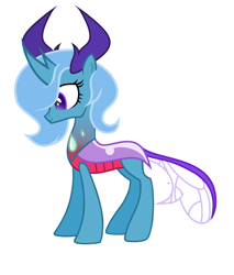 Size: 3264x3840 | Tagged: safe, artist:mlpscartyal, oc, oc:arlo sweet, changepony, interspecies offspring, offspring, parent:pharynx, parent:trixie, parents:phartrix, simple background, solo, white background